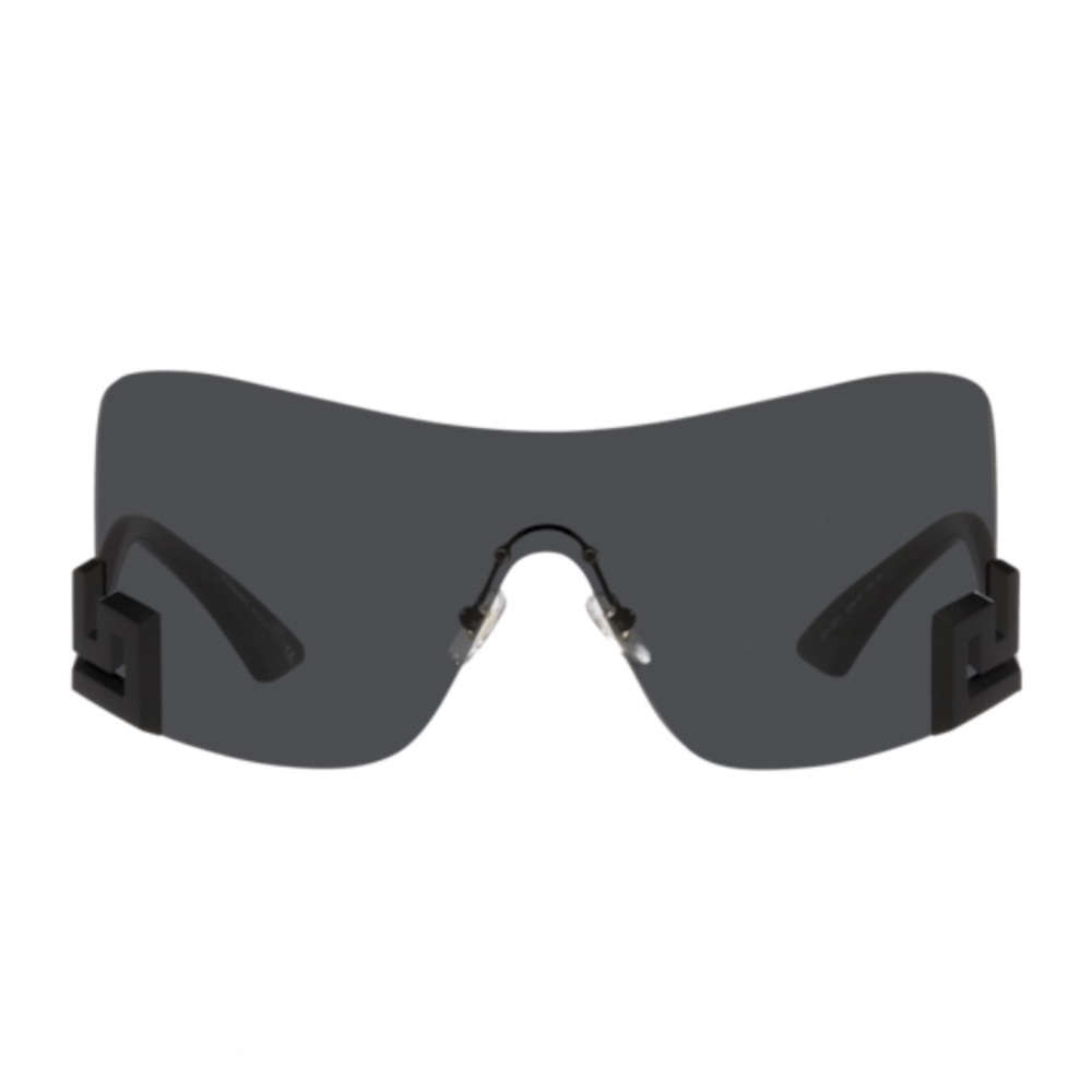 VERSACE🩶SUNGLASSES MATTE BLACK FRAMELESS NEW STYLE! COMES With VERSACE BOX!!